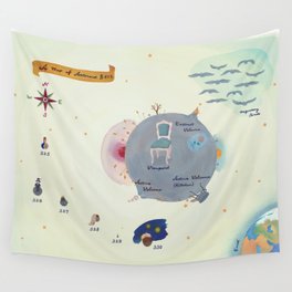 Little Prince Asteroid B612 map Wall Tapestry