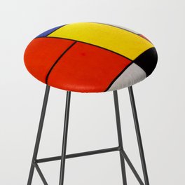 Piet Mondrian (Dutch, 1872-1944) - Title: Composition II - Date: 1920 - Style: De Stijl (Neoplasticism) - Genre: Abstract, Geometric Abstraction - Medium: Oil on canvas - Digitally Enhanced Version (2000 dpi) - Bar Stool