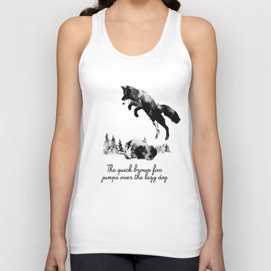 The quick brown fox jumps over the lazy dog Unisex Tank Top