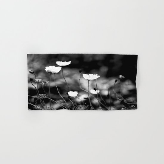 Flowers in Black and White Hand & Bath Towel