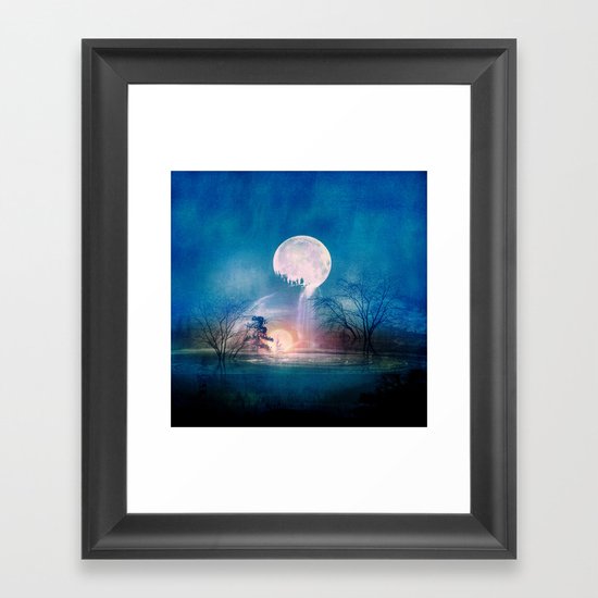 Moon Above, Sun Below Framed Art Print