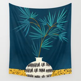 Night Palm Blues Wall Tapestry