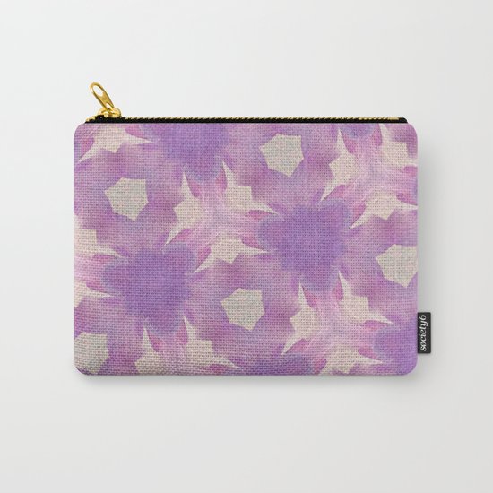 Geometric Floral Design - Purple Carry-All Pouch