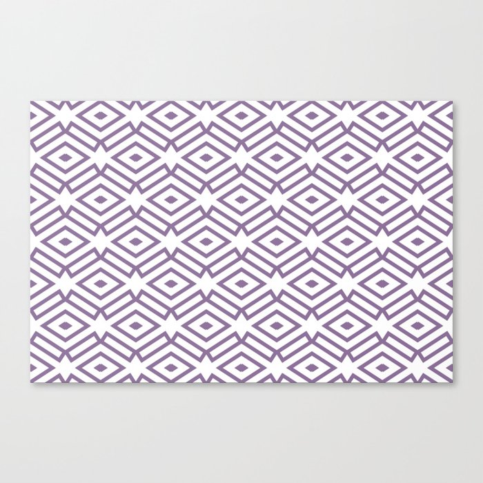 Purple and White Ornamental Shape Pattern 7 Pairs Coloro 2022 Popular Color Lavender Silk 138-48-19 Canvas Print