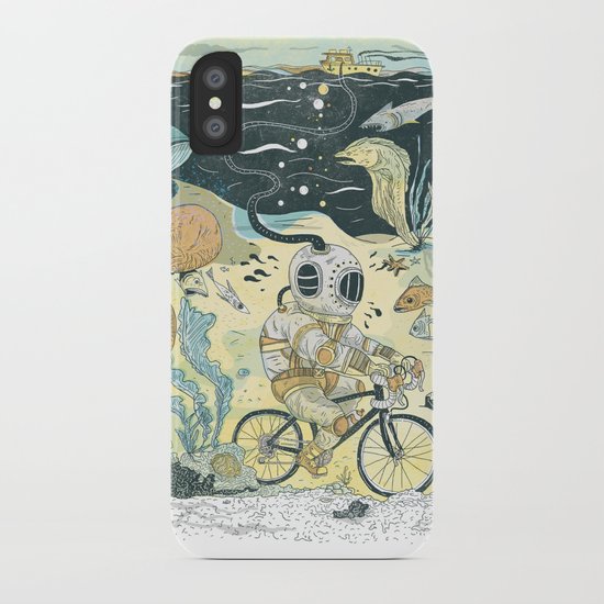 Cycling in the Deep iPhone Case