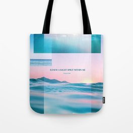Bible Verse Ocean Collage Tote Bag