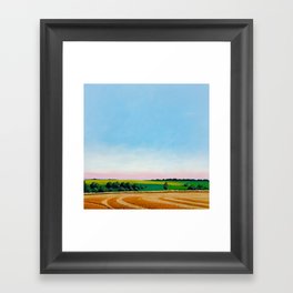 Peaceful Wheat Harvest Evening Framed Art Print