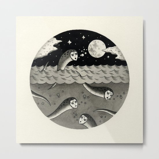 Convening on the Full Moon Metal Print