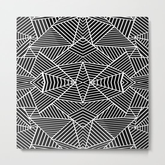 Ab Zoom Mirror Black Metal Print