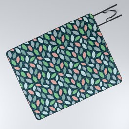 Leafy Grid Picnic Blanket