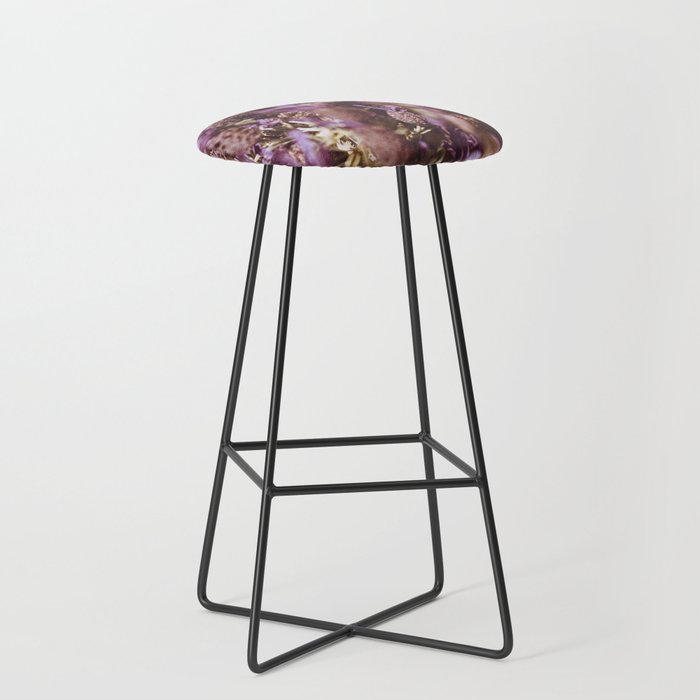 honey bee and french lavender Bar Stool