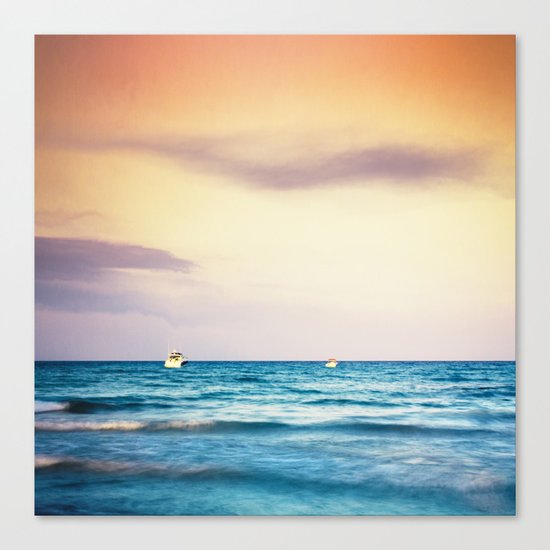 boats on the Mediterranean Canvas Print