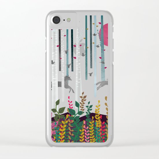 Flying Horses Clear iPhone Case