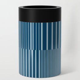 Stripes Pattern and Lines 13 in Midnight Blue Can Cooler
