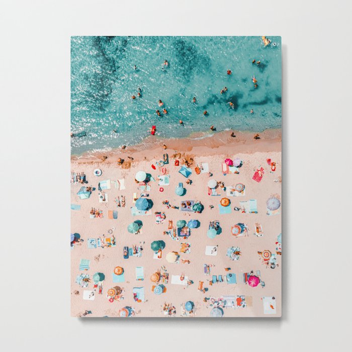 Aerial Ocean Print, Pastel Colors Beach, Sea Beach Print, Coastal Print, Beach Photography, Aerial Beach Print, Bondi Beach Print, Art Print Metal Print