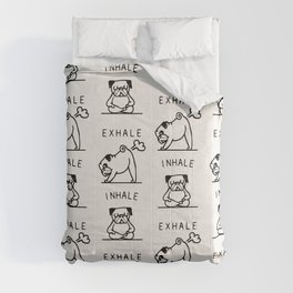 Inhale Exhale Pug Comforter