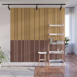 Spotted Stripes, Mustard and Terracotta Wall Mural