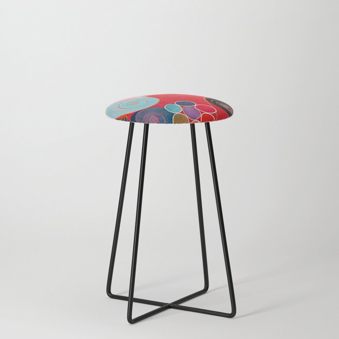 The Ten Largest, Group IV, No.4, Red by Hilma af Klint Counter Stool