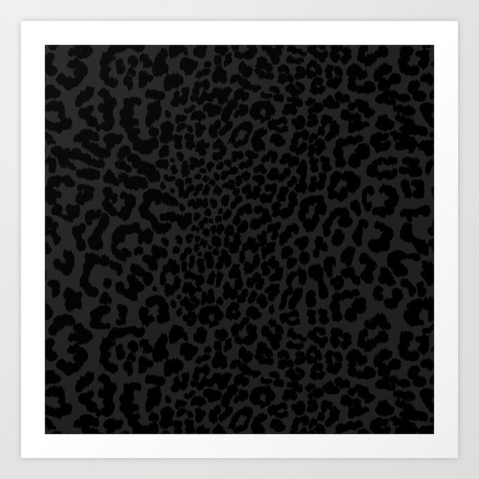 Goth Black Leopard Animal Print Leggings by Gabriela Simon