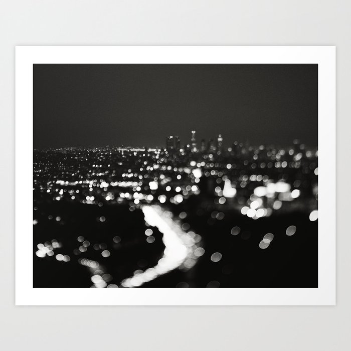 Los Angeles cityscape. L.A. Noir Art Print
