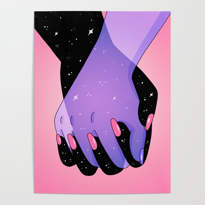 Cosmic Hand Squeeze Poster