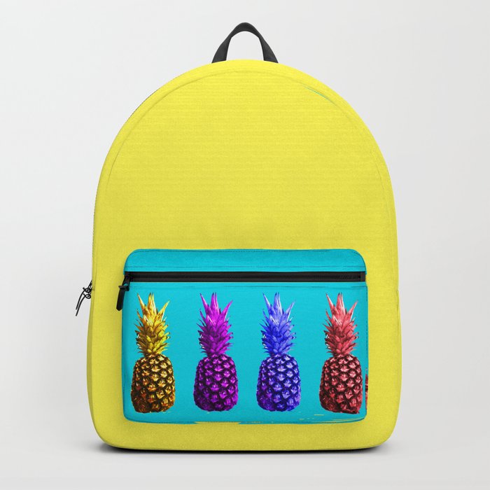 Let's Dance! It's Party Time! Four Juicy Pineapples - Bold & Bright Summer Fruits Series Backpack