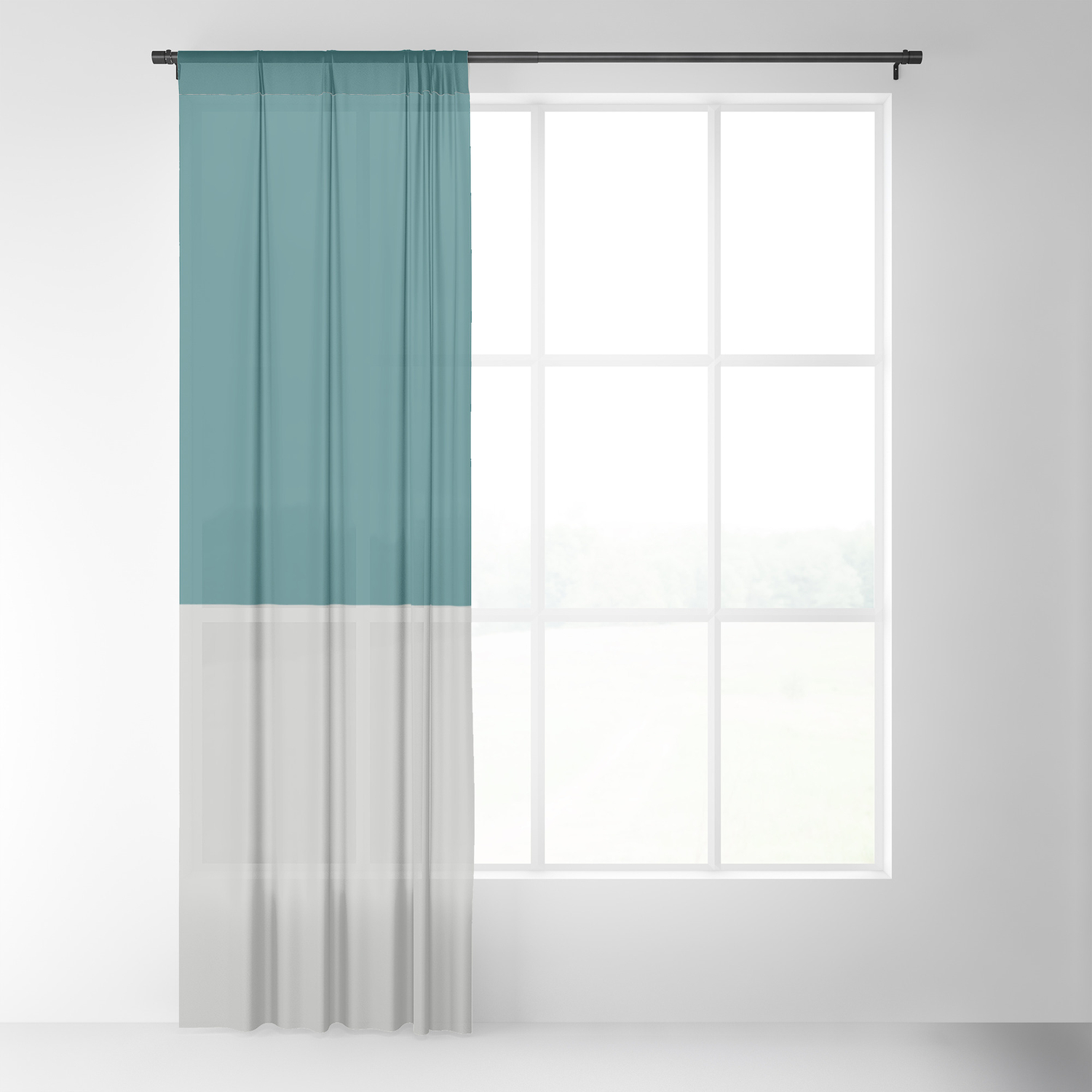 Benjamin Moore 2019 Color Of Year Metropolitan Af 690 And Beau Green 2054 20 Bold Horizontal Stripes Sheer Curtain By Pipafineart Society6