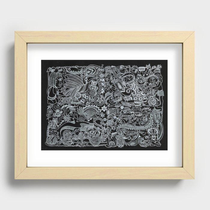 Ancient Figures II Recessed Framed Print