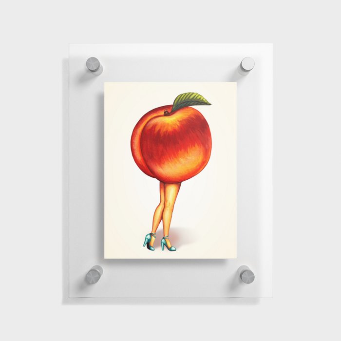 Peach Girl Floating Acrylic Print