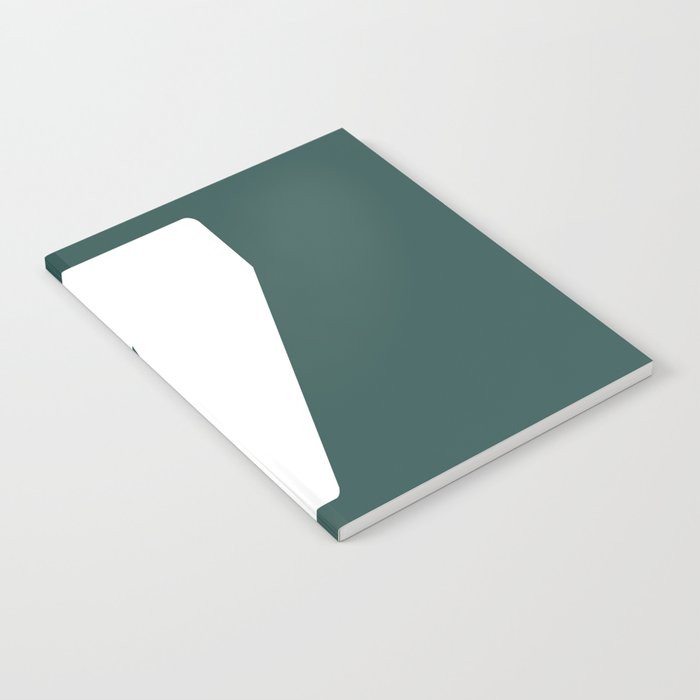 7 (White & Dark Green Number) Notebook