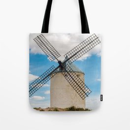 Spain Photography - Ancient Windmill On A Dry Field Tote Bag