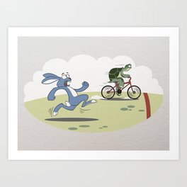 "Turtle and rabbit race" Art Print