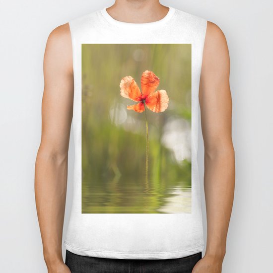 Swimming Poppyblossom Poppy Poppies Biker Tank