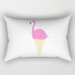 Funny Flamingo Summer Sun Sea Lake Vacation Gift Rectangular Pillow