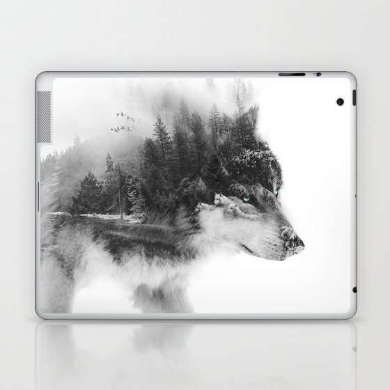 Wolf Stalking Laptop & iPad Skin