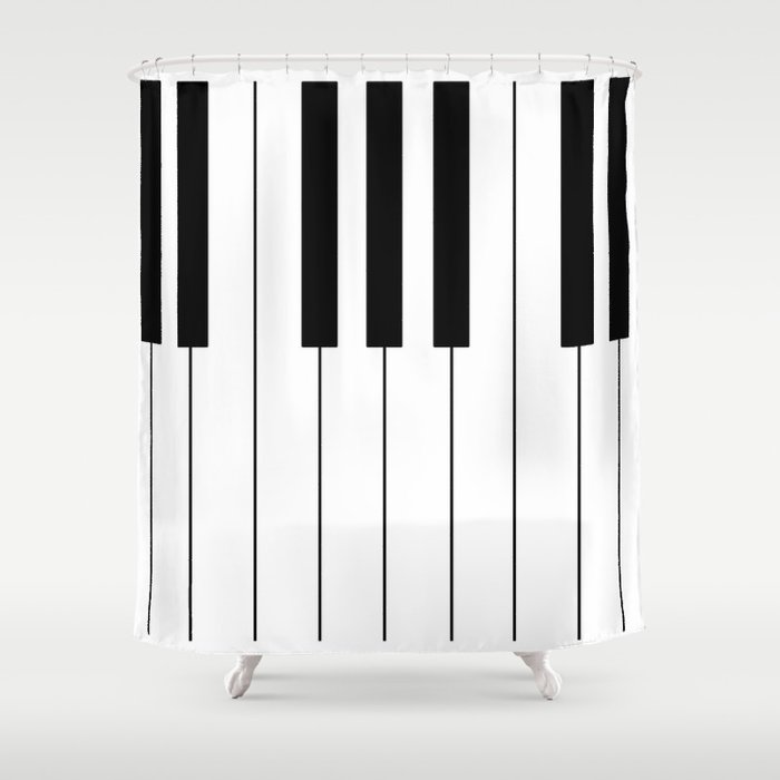 See Piano Shower Curtain