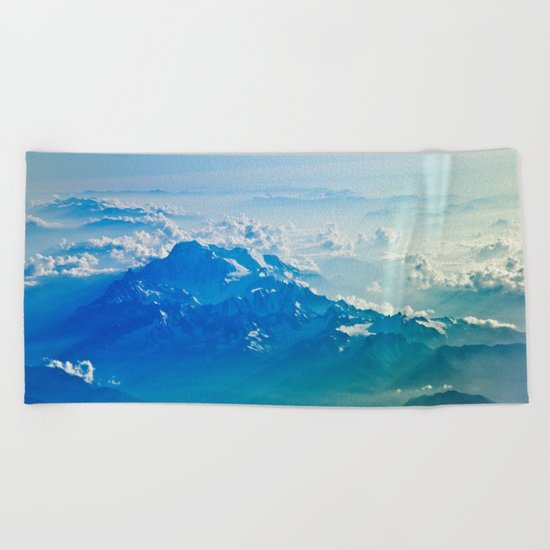 Mountain clouds 2 Beach Towel