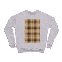 Beige Brown Tartan Plaid Pattern Crewneck Sweatshirt