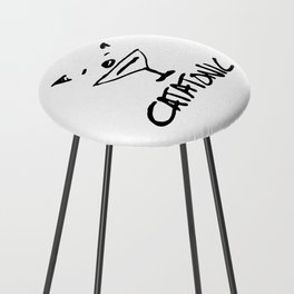 Catatonic - Funny Cat Meme Counter Stool