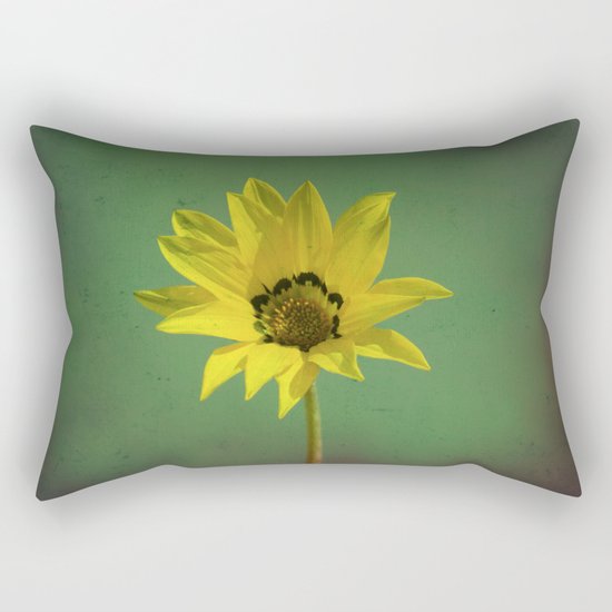 The yellow flower of my old friend Rectangular Pillow