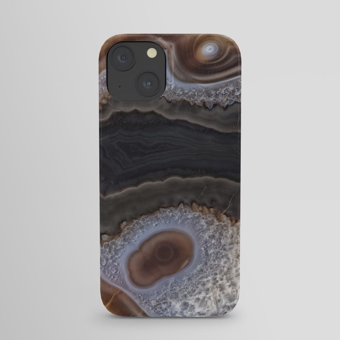 Chocolate colored Agate Crystals iPhone Case