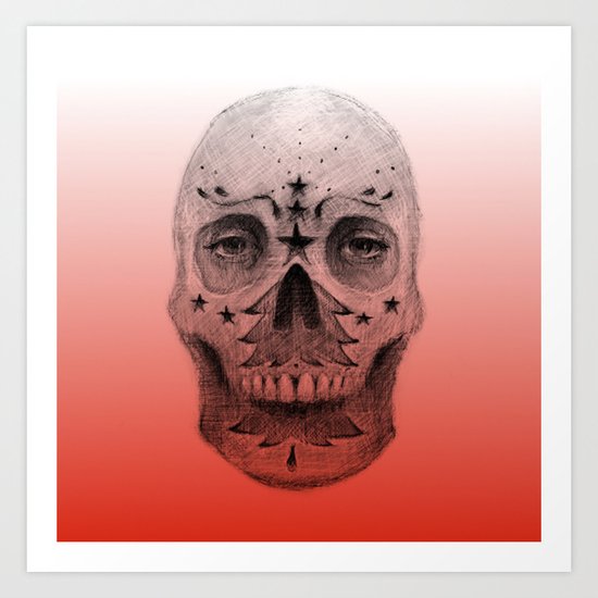 #34 - Christmas Tree Sugar Skull Art Print