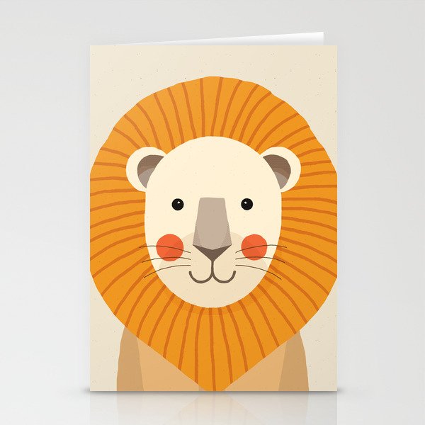 Lion, Animal Portrait Stationery Cards