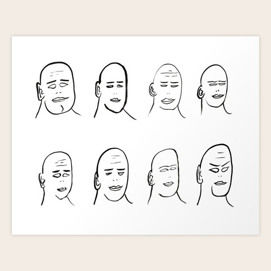 Heads Art Print