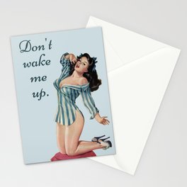 Don't Wake Me Up Stationery Cards