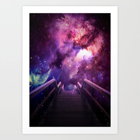 Into the bridge Art Print