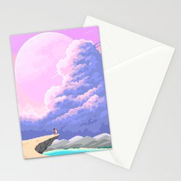 Edge of Love - Pink Sunset Stationery Card