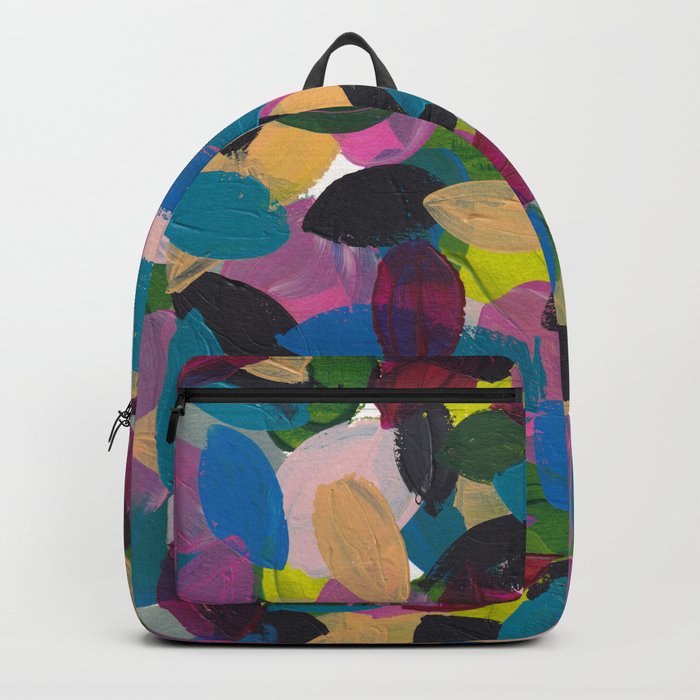 "Bold Leaves (Original)" Abstract Backpack