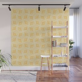 Textured Fan Tessellations in Warm Sunny Yellow Wall Mural