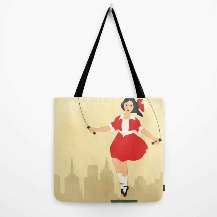 Skipping Girl Vinegar Tote Bag by melbournedesign Society6